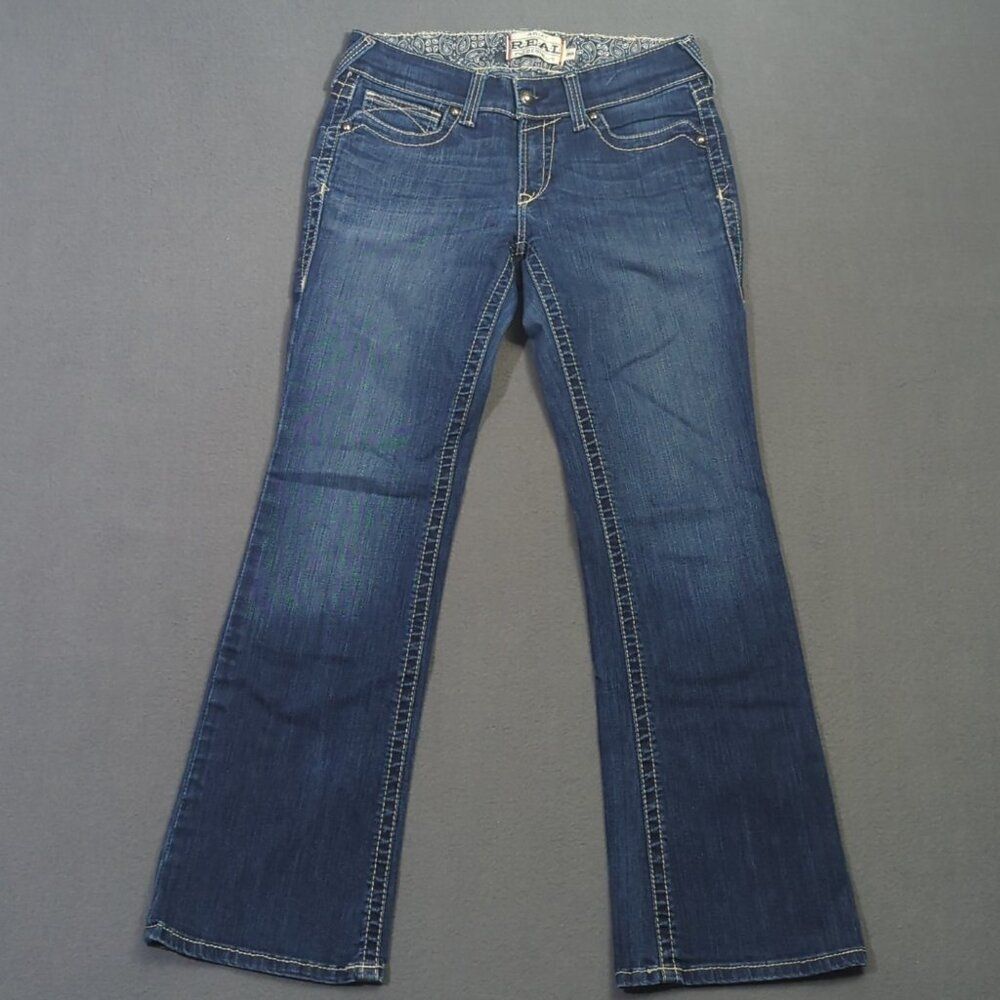 Ariat Jeans Women's 28S Blue R.E.A.L. Mid Rise Stretch Original Boot Cut Western